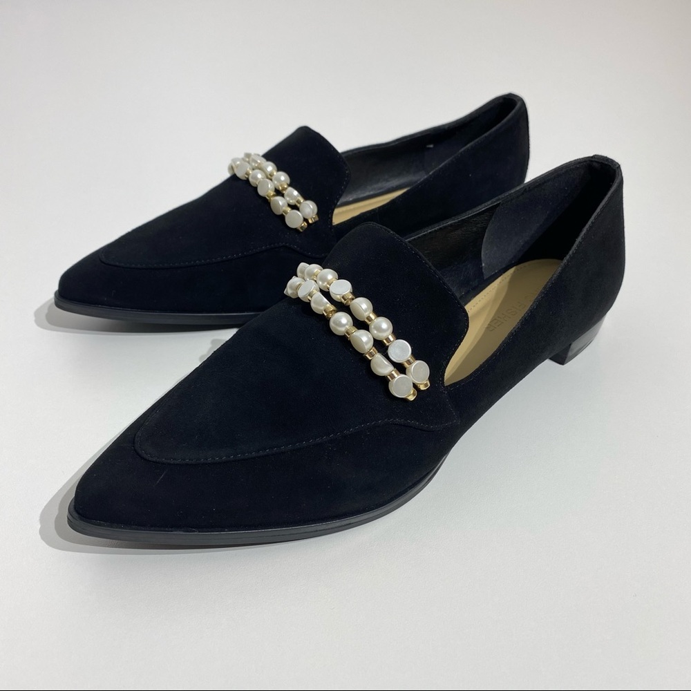 Marc Fisher Flat Loafer Black Suede 
Size 61/2